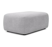 Pouf en tissu texturé gris clair DAVISO