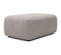 Vente-unique - Pouf en Tissu texturé Taupe DAVISO