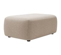 Vente-unique - Pouf en Tissu texturé Taupe DAVISO