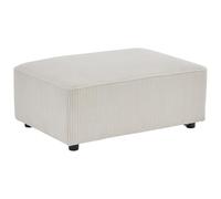Vente-unique - Pouf en Velours côtelé Beige MECODI