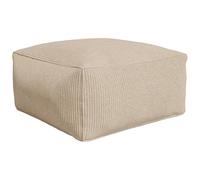 Vente-unique - Pouf en Velours côtelé Beige NOUMARA