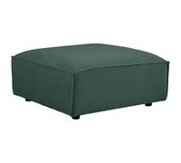 Vente-unique - Pouf en Velours côtelé Vert RUZOLO