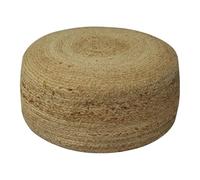 Vente-unique - Pouf tressé en Jute et Coton Naturel KIRIGAN