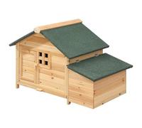 Vente-unique - Poulailler en Bois avec pondoir - 2 Poules - L. 106 x P. 64 x H.71 cm - Naturel- ANSER