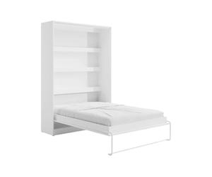 Vente-unique Rapi Lit pliant 140 x 200 cm ouverture verticale manuelle avec LED Blanc