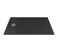 Receveur de douche extra plat à poser ou à encastrer recoupable en résine SMC - Noir - 120 x 80 cm - MIRNOSA