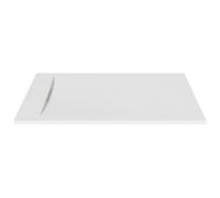 Vente-unique - Receveur extra-plat à poser ou à encastrer recoupable en résine SMC - Blanc mat - 120 x 90 cm - TARPOSA