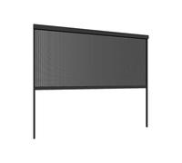 Vente-unique - Rideau rétractable pour pergola bioclimatique - L300 cm x H234cm - Anthracite - Cosma