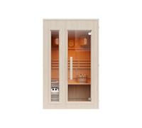 Vente-unique - Sauna finlandais avec poêle - 2 Places - L120 x P120 x H190 cm - ULVILA
