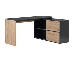 Vente-unique Secrétaire ‡ 3 Portes - MDF - Naturel & Noir - COLIOBA