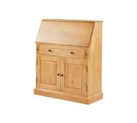 Vente-unique - Secrétaire en pin et MDF - Coloris : Naturel Clair - CLEORE - avec Rangement