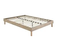 Vente-unique - Sommier à Lattes 140 x 190 cm - Naturel Clair - MUCHIGAN de YSMÉE