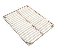 Vente-unique-Sommier Cadre à Lattes 140 x 190 cm - 2x19 Lattes - sans Pieds - Beige - Kalista de YSMÉE