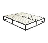 Vente-unique - Sommier Cadre à Lattes en métal 140 x 190 cm - 2 x 19 Lattes - Noir - Rammus de YSMÉE