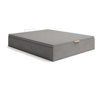 Vente-unique-Sommier Coffre 140 x 190 cm - Tissu Gris - CENOVAS de YSMÉE