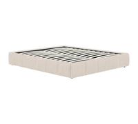Vente-unique - Sommier Coffre 180 x 200 cm en Tissu Bouclette - Beige - NULOX de YSMÉE