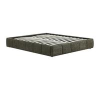 Vente-unique - Sommier Coffre 180 x 200 cm en Tissu Bouclette - Vert - NULOX de YSMÉE