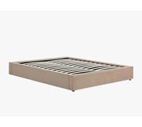 Vente-unique - Sommier Coffre 180 x 200 cm en Velours côtelé - Beige - KARESO de YSMÉE
