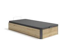 Sommier coffre 90 x 190 cm - Naturel clair et noir - NAMOSI de YSMEE