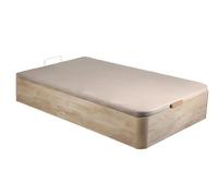 Vente-unique Sommier Coffre HESTIA de DREAMEA Play - Coloris chêne - 90 x 190 cm