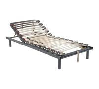 Vente-Unique - Sommier de Relaxation Manuel monté sur tenons, 3 Plans de Couchage, fermeté réglable par curseurs - 70 x 190 cm