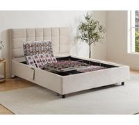Sommier électrique de relaxation déco 2x65 plots - 2 x 80 x 200 cm - Tissu - Beige - PITUS de DREAMEA