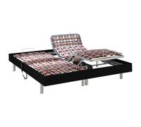 Sommier électrique de relaxation déco 2x78 plots - 2 x 90 x 200 cm - Noir - NAFURI de YSMÉE