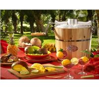 Vente-unique - Sorbetiére électrique GIVRETO en bois 3.5 L