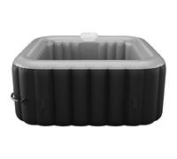 Spa gonflable carré 4 places - L154 x P154 x H65 cm - 120 buses d'air - Noir et gris - B-COSY II