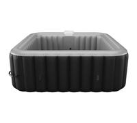 Spa gonflable carré 6 places - L185 x P185 x H65 cm - 140 buses d'air - Noir et gris - B-COSY II