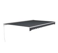 Vente-unique Store banne motorisé avec Semi-Coffre 5 x 3 m Anthracite - COFANA Gris