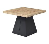 Vente-unique - Table à Manger Extensible 4 à 10 Personnes en MDF et métal - Naturel et Noir - Emelia