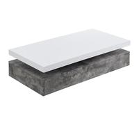 Vente-unique - Table Basse avec 2 tiroirs en MDF - Béton et Blanc - Felix