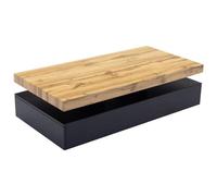 Vente-unique - Table Basse avec 2 tiroirs en MDF - Noir et Naturel Clair - Felix