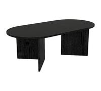 Vente-unique - Table Basse Noire TOPANIA au Design Moderne et épuré, idéale pour Salon ou Espace de détente, offrant Une Structure Robuste et esthétique pour sublimer Votre intérieur