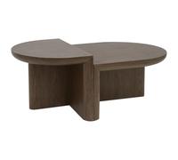 Vente-unique - Table Basse placage Noyer - Naturel foncé - VARAJA