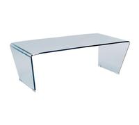 Vente-unique-Table Basse SUZANA - Verre trempé courbé