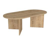 Vente-unique-Table Basse TOPANIA en Bois Naturel Clair - Design Moderne et Chaleureux, Structure Stable, idéale pour Salon ou séjour, Parfaite pour Une décoration contemporaine et accueillante