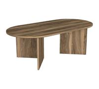 Vente-unique-Table Basse TOPANIA en Bois Naturel foncé - Design Moderne et Chaleureux, Structure Robuste, idéale pour Salon ou séjour, Parfaite pour Une décoration élégante et contemporaine