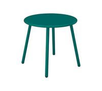 Vente-unique - Table d'appoint de Jardin en métal Ronde - Bleu Canard - MIRMANDE de MYLIA
