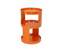 Vente-unique - Table d'appoint en métal - Orange - MARJAK