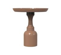 Vente-unique - Table d'appoint en métal - Taupe Brillant - KYRESA
