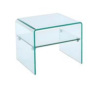 Vente-unique - Table de Chevet - 1 Niche - Verre trempé - STILEOS