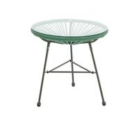Vente-unique-Table de Jardin en Fils de résine tressés - Kaki - ALIOS III de MYLIA