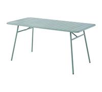 Vente-unique - Table de Jardin L.160 cm en métal - Vert Amande - MIRMANDE de MYLIA