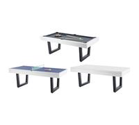 Vente-unique - Table Transformable - Billard & Ping-Pong - Coloris Blanc et Noir - L213,4 x P111,8 x H78,5 cm - MELIAN