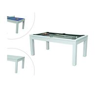 Table transformable blanche - Billard & Ping-pong - L182 x l102 x H80 cm - HENK