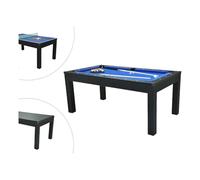 Vente-unique - Table Transformable Noire - Billard & Ping-Pong - L182 x l102 x H80 cm - SOUSA