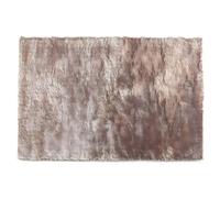 Vente-unique - Tapis Shaggy à Poils Longs Ultra Doux - 140 x 200 cm - Taupe reflet Beige - Dolce