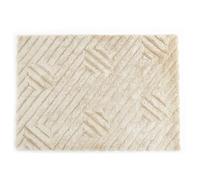 Vente-unique - Tapis Shaggy en Relief à Poils Longs - 160 x 230 cm - Blanc cassé - Maze